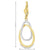 14K Two-Tone Gold Interlocking Teardrop Drop Earrings