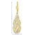 14K Two-Tone Gold Spiral Filigree Teardrop Earrings