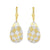 14K Gold Mosaic Pattern Teardrop Earrings