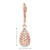 10K Rose Gold Fancy Diamond Cut Tear Drop Earrings