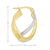 14K Yellow and White Gold Fancy Hoop Earrings