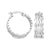 14K White Gold Wave Fancy Hoop Earrings