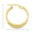 14K Yellow Gold Wave Fancy Hoop Earrings