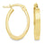 Oval Patterned 14K Yellow Gold Hoop Earrings