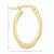 Oval Patterned 14K Yellow Gold Hoop Earrings