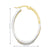 14K Two Tone Gold Oval Fancy Hoop Earrings