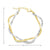 14K Yellow and White Gold Fancy Twist Hoop Earrings