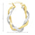 14K Two-Tone Gold Fancy Twist Hoop Earrings