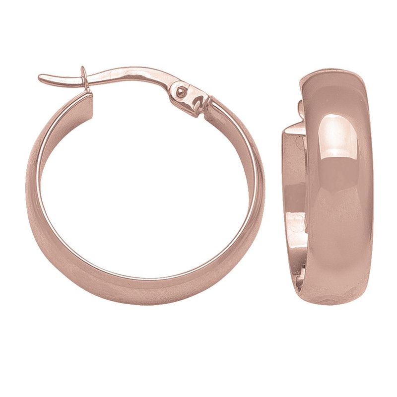 14K Rose Gold Classic Hoop Earring