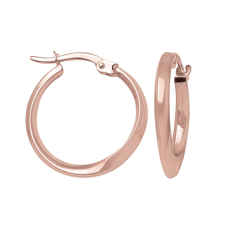 14K Rose Gold Classic Hoop Earrings