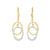 10K Two Tone Gold Fancy Link Drop Earrings 