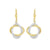 10K Two Tone Gold Fancy Knot Drop Earrings 