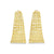 10K Yellow Gold Diamond Cut Fancy Stud Earrings