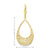 10K Yellow Gold Openwork Filigree Teardrop Earrings