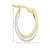 10K Yellow and White Solid Gold Fancy Hoop Earrings