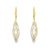 10K White and Yellow Gold Fancy Drop Earrings 