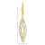 10K White and Yellow Gold Fancy Drop Earrings