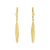 10K Yellow Gold High Polish Long Drop Earrings