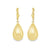 10K Yellow Gold Fancy High Polish Drop Earrings 