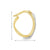 10K Two-Tone Gold Textured Hoop Earrings