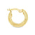 10K Yellow Gold Diamond Cut Hoop Earrings