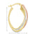 10K Tri-Color Gold Sleek Fancy Hoop Earrings