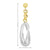 10K Two-Tone Gold Infinity Loop Drop Earrings