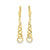 10K Yellow Gold High Polish Link Drop Earrings