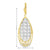 10K Two Tone Gold Fancy Drop Earrings