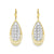 10K Two Tone Gold Fancy Drop Earrings 