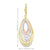 10K Tri-Color Gold Layered Fancy Teardrop Earrings