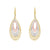 10K Tri-Color Gold Layered Fancy Teardrop Earrings