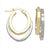 10K Yellow and White Gold Fancy Hoop Earrings