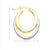 10K Yellow and White Gold Fancy Hoop Earrings