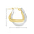 10K Two Tone Gold Fancy Hoop Earrings