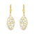 10K Two Tone Gold Fancy Diamond Cut Fancy Drop Earrings