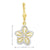 10K Two-Tone Gold Diamond-Cut Petal Flower Drop Earrings