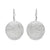 10K White Gold Textured Disc Earrings