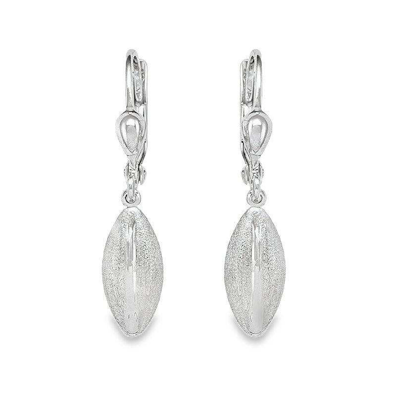 10K White Gold Fancy Drop Earrings