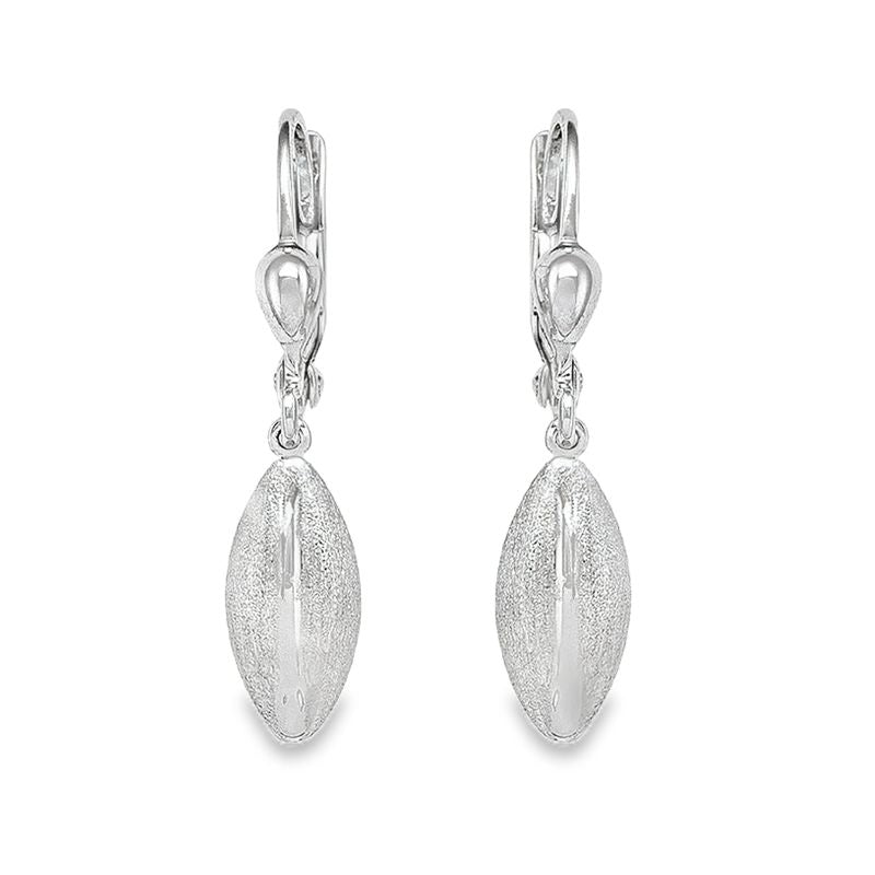 10K White Gold Fancy Drop Earrings