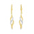 10K Two-Tone Gold Swirl Drop Earrings