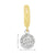 10K Yellow and White Gold Fancy Diamond Cut Drop Ball Earrings