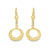 10K Yellow Gold Fancy Circle Drop Earrings