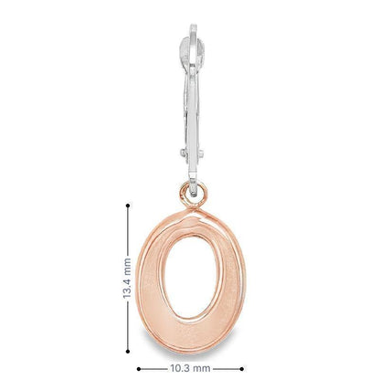 10K Rose and White Gold Fancy Drop Earrings