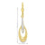 10K Yellow and White Gold Fancy Drop Earrings