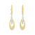 10K Yellow and White Gold Fancy Drop Earrings 