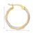 10K Yellow, White and Rose Gold Twisted Hoop Earrings