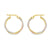 10K Yellow, White and Rose Gold Twisted Hoop Earrings