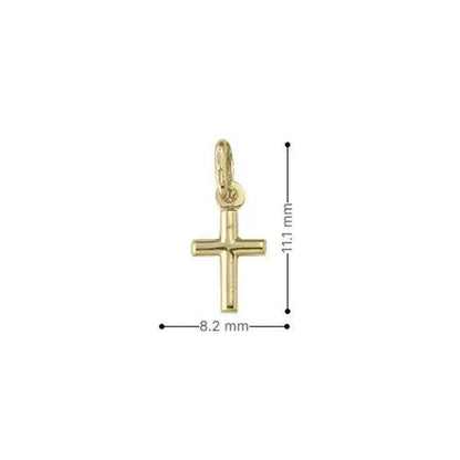 10k, 14k Yellow Gold Religious Classic Italian Cross Pendant