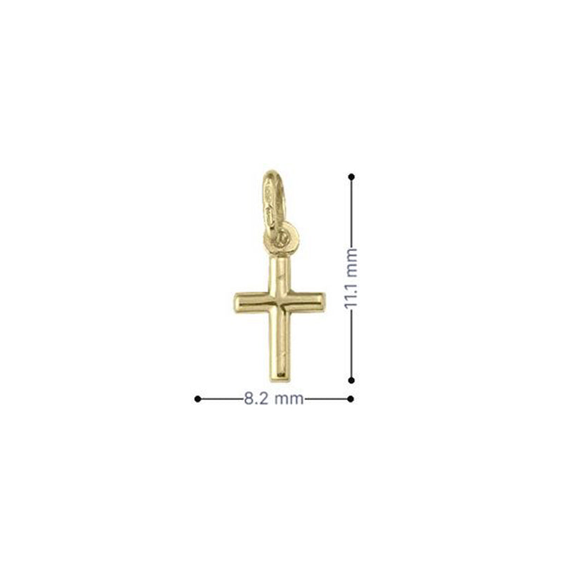 10k, 14k Yellow Gold Religious Classic Italian Cross Pendant